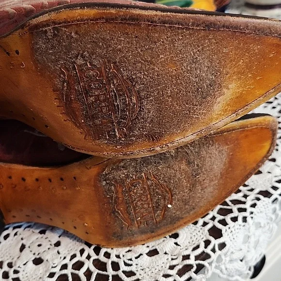 Corral Women's Distressed Leather Boots Size 9 Intricate Floral Embroidery - Picture 11 of 16